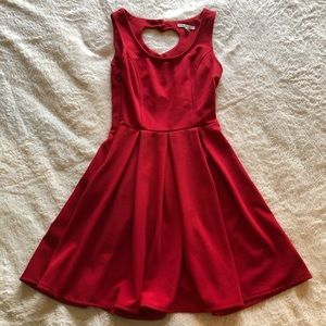 Charlotte Russe Heart Cut Out Skater Dress